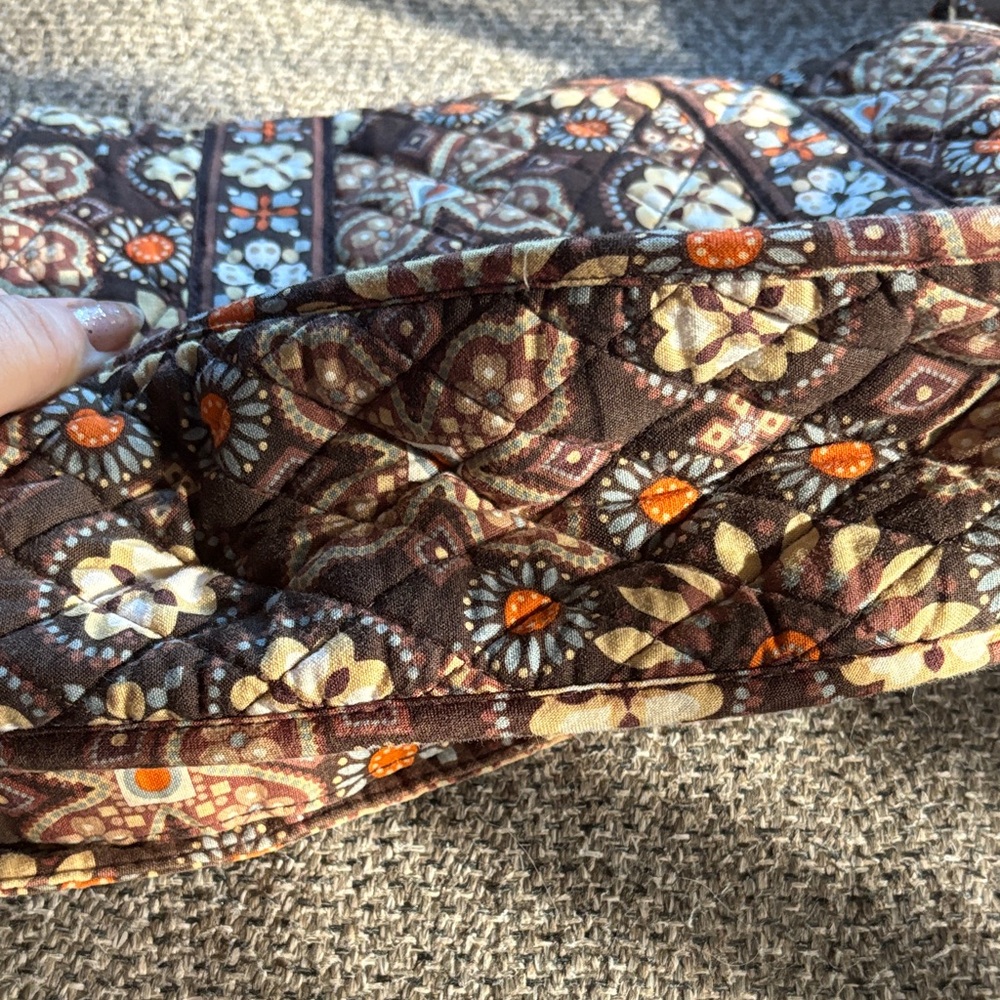 Vera Bradley Floral Patterned Brown Crossbody Bag - Picture 7 of 7